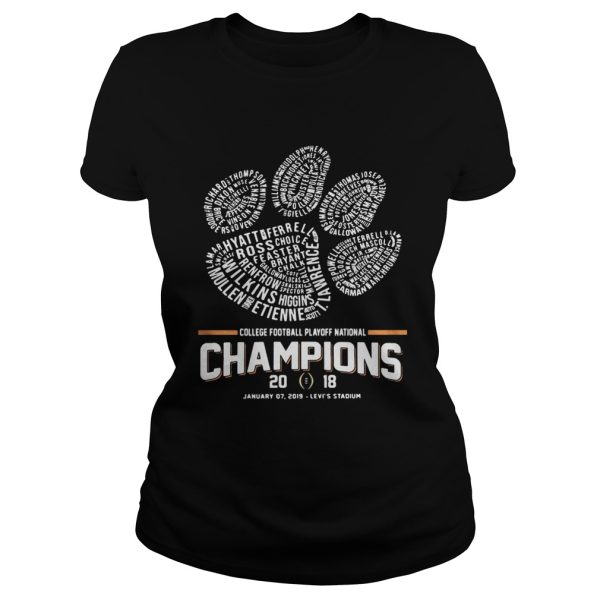 Dog paw college football playoff national championship 2018 shirt