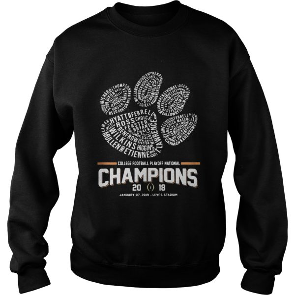 Dog paw college football playoff national championship 2018 shirt