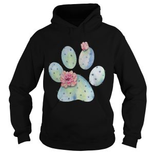 Dog paws cactus and flowers shirt 2