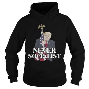 Donald Trump hugging the American flag never socialist shirt 1 Donald Trump hugging the American flag never socialist shirt 2