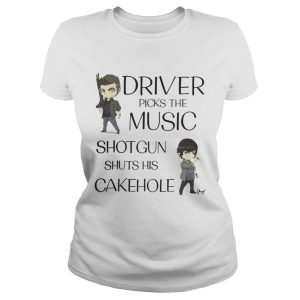 Driver picks the music shotgun shuts his cakehold shirt 2