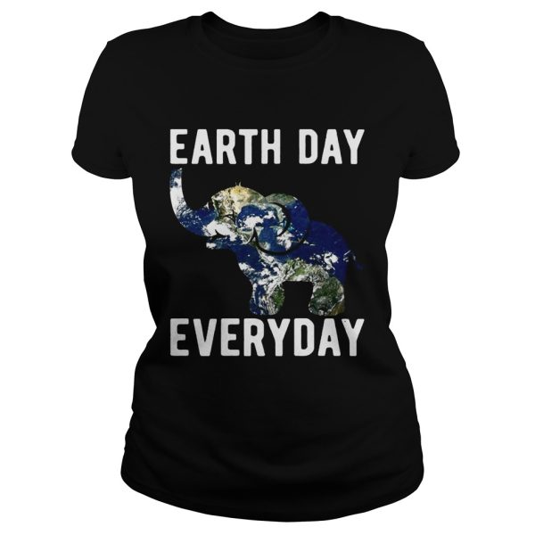 Earth Day Every Day Elephant Earth Symbol Earth Day T-shirt