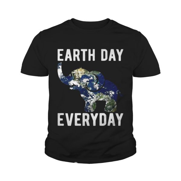 Earth Day Every Day Elephant Earth Symbol Earth Day T-shirt