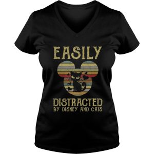Easily distracted by Disney and cats shirt 1
