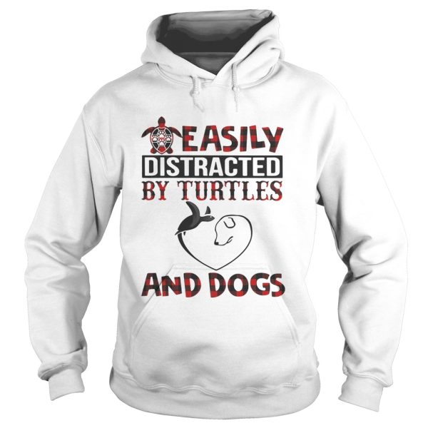 Easily distracted by turtles and dogs shirt