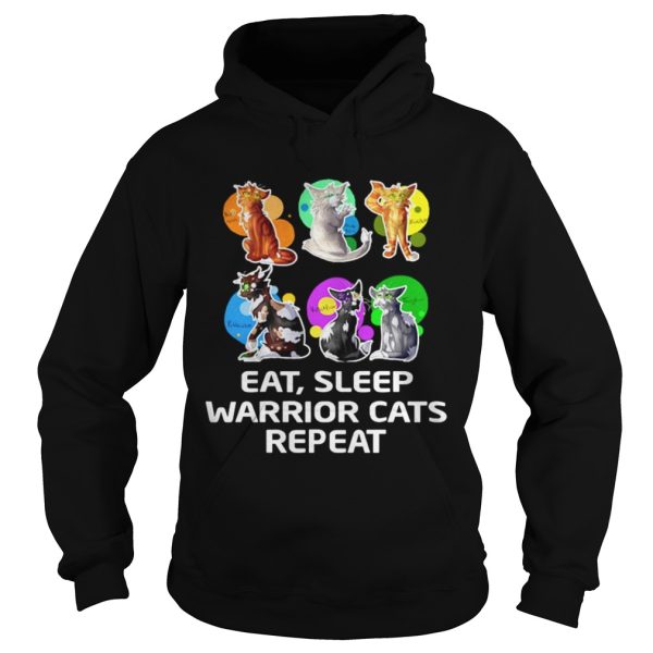 Eat sleep warrior cats repeat shirt