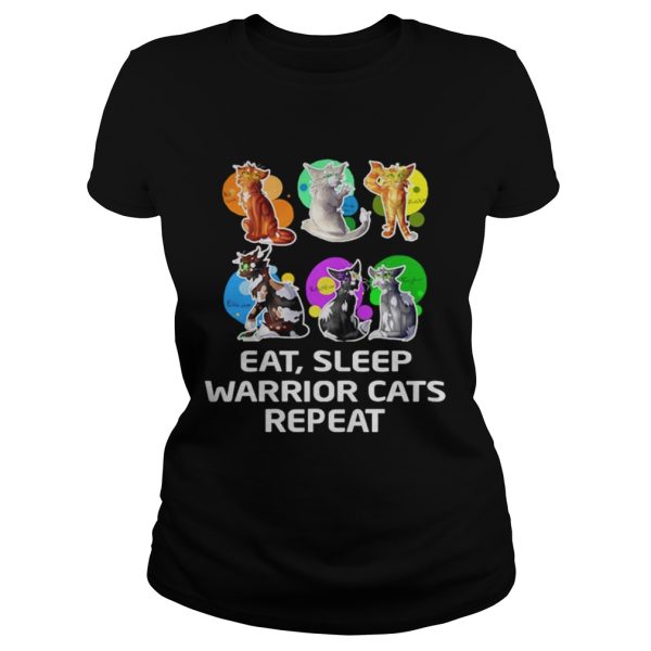 Eat sleep warrior cats repeat shirt