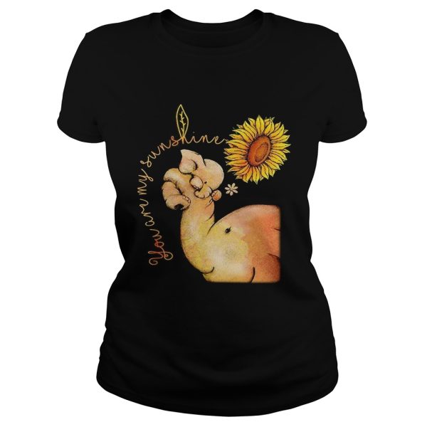 Elephant you are my sunshine sunflower shirt