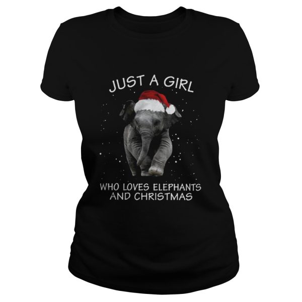 Elephants Hat Just a girl who loves Elephants and christmas shirt