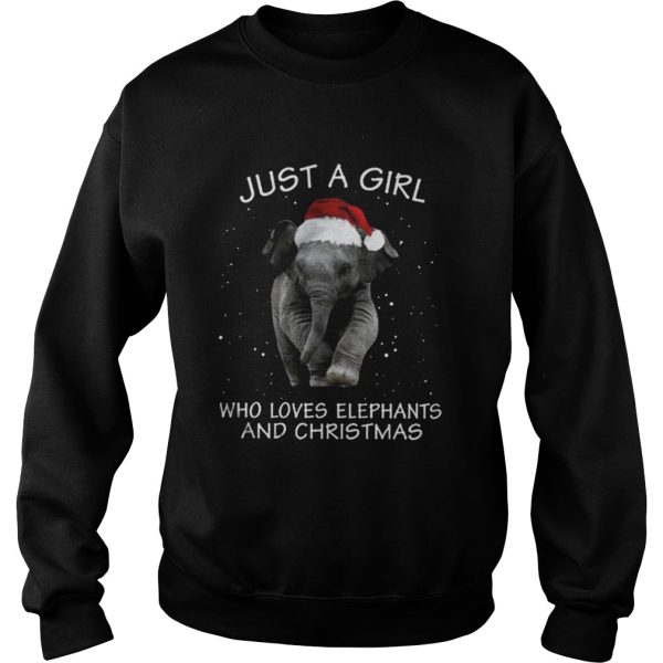 Elephants Hat Just a girl who loves Elephants and christmas shirt