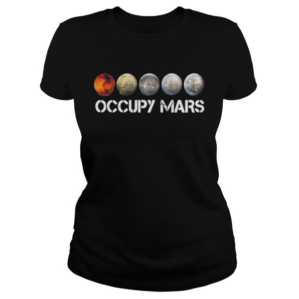 Elon Musk science Occupy Mars shirt