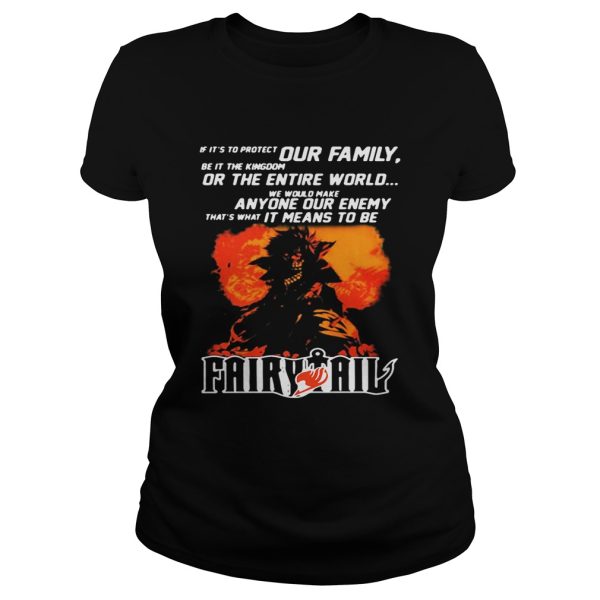 Fairy Tail if it’s to protect our family be it the Kingdom or the entire world shirt