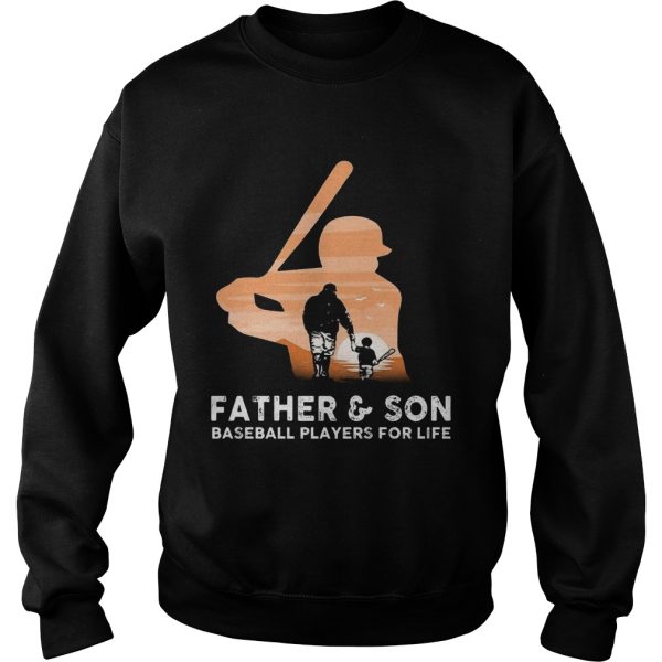 Father and son baseball players for life T shirt
