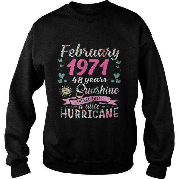 February 1971 48 years sunshine mixed with a little hurricane shirt