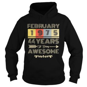 February 1975 44 Years Of Being Awesome Shirt 1