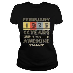 February 1975 44 Years Of Being Awesome Shirt 1 February 1975 44 Years Of Being Awesome Shirt 2