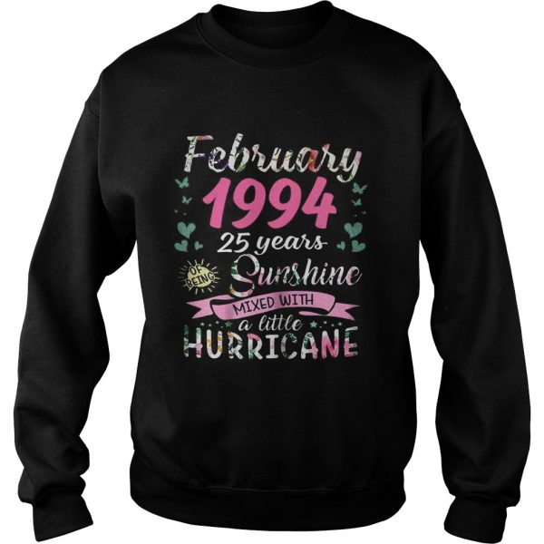 February 1994 25 years sunshine mixed with a little hurricane shirt