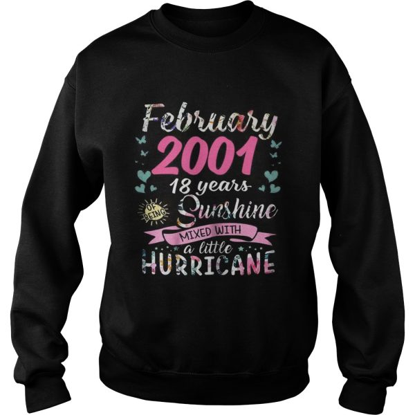 February 2001 18 years sunshine mixed with a little hurricane shirt