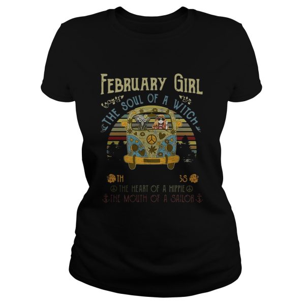 February girl the soul of a witch the fire of a lioness the heart vintage shirt