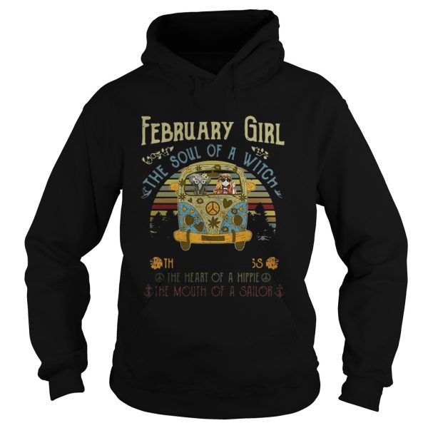 February girl the soul of a witch the fire of a lioness the heart vintage shirt