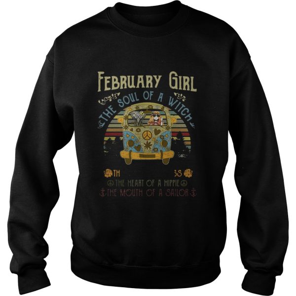 February girl the soul of a witch the fire of a lioness the heart vintage shirt