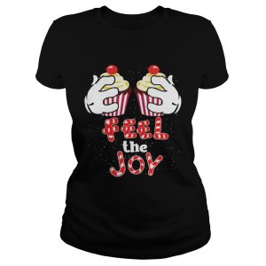 Feel The Joy Funny Cupcake Christmas Shirt 1