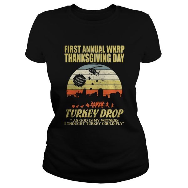 First Anuual WKRP Turkey Drop With Les Nessman Shirt