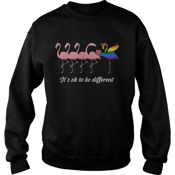 Flamingo LGBT It’s ok to be different shirt