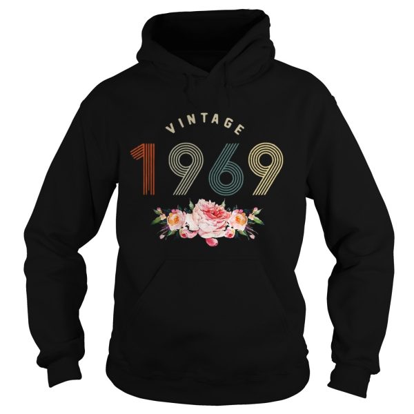 Flower retro vintage 1969 classic birthday 50 years old shirt