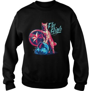 Fly High Captain Marvel Cat Shirt 3