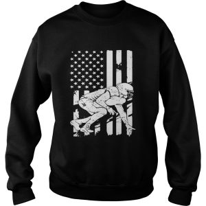 Football Player With American Flag T Shirt 1
