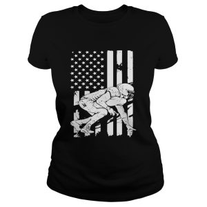 Football Player With American Flag T Shirt 2