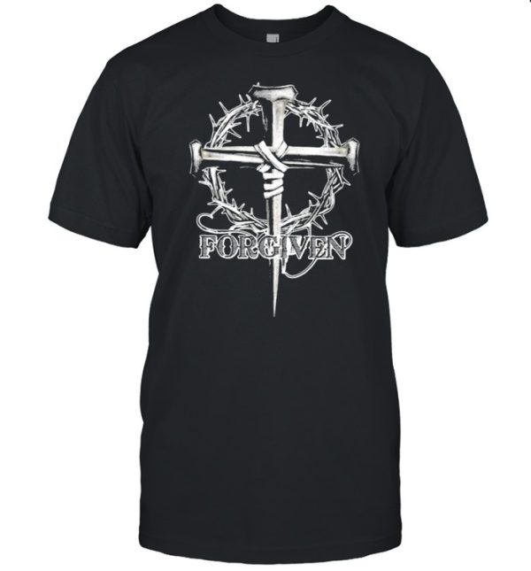 Forgiven floral christan cross shirt