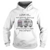 Funny Camping love is not getting divorced after trying to park the camper shirt