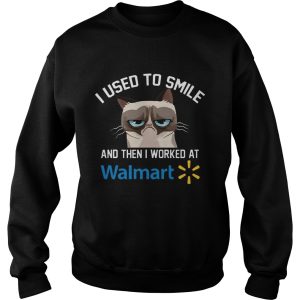 Funny Cat I Used To Smile And Then I Worked At Walmart Gift Shirt 3