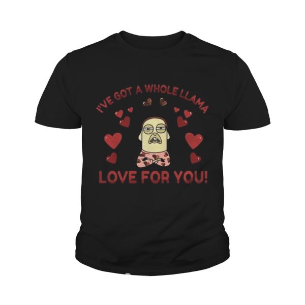 Funny Llama Pun Love Heart Meditation Yoga Shirt