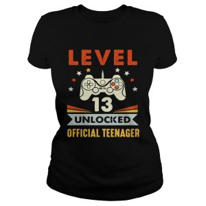Gamer level 13 unlocked official teenager shirt 3
