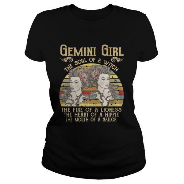 Gemini Girl The Soul Of A Witch – Zodiac Pride Vintage T-Shirt