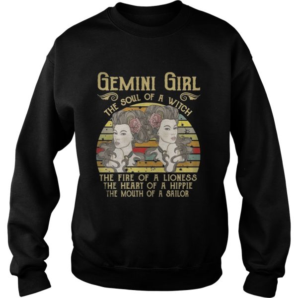 Gemini Girl The Soul Of A Witch – Zodiac Pride Vintage T-Shirt