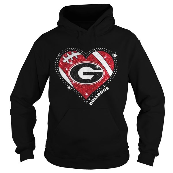 Georgia Bulldogs football diamond heart shirt