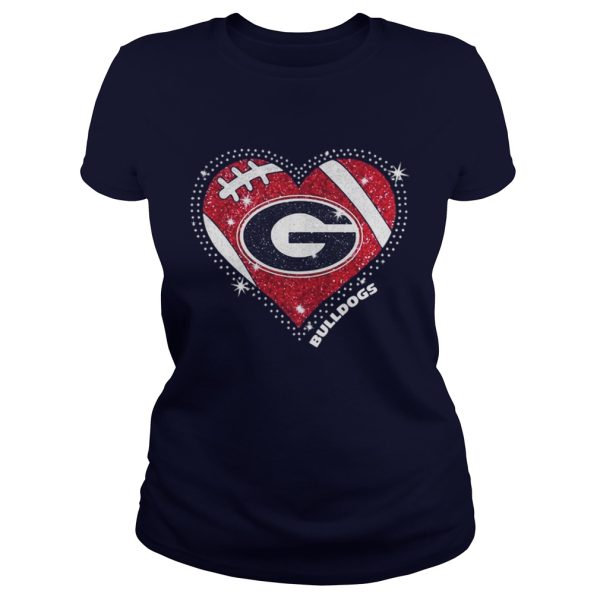 Georgia Bulldogs football diamond heart shirt