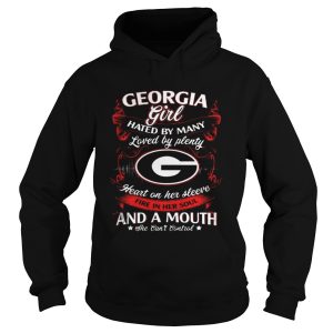 Georgia Girl Hated By Many Loved By Plenty Heart On Her Sleeve Shirt 1