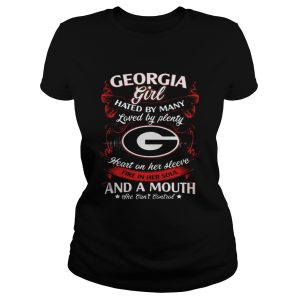 Georgia Girl Hated By Many Loved By Plenty Heart On Her Sleeve Shirt 2