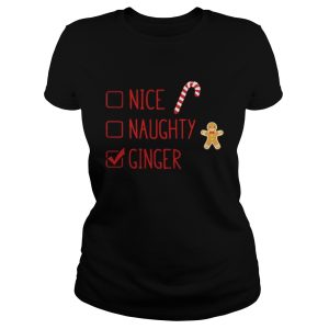 Gingerbread nice naughty ginger Christmas shirt 2