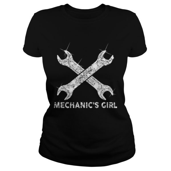 Glitter wrenches mechanics girl shirt