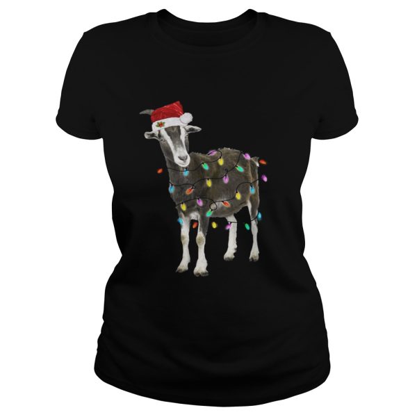 Goat Christmas Light Xmas shirt