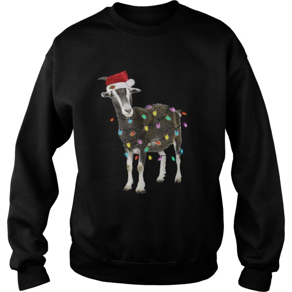 Goat Christmas Light Xmas shirt