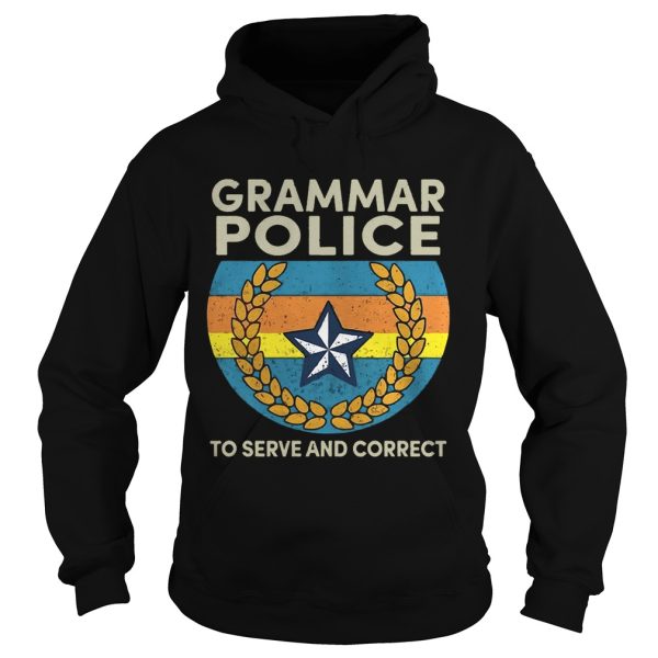 Grammar police to serve and correct shirt