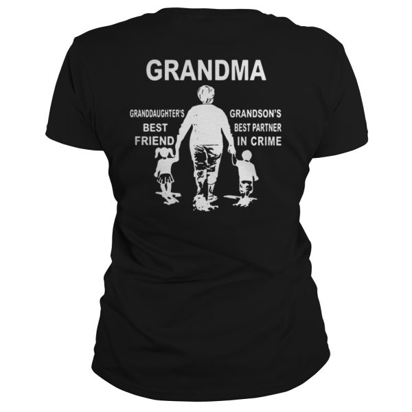 Grandma granddaughters best friend grandsons best partner in crime shirt