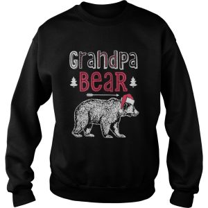 Grandpa bear christmas santa hat shirt 1